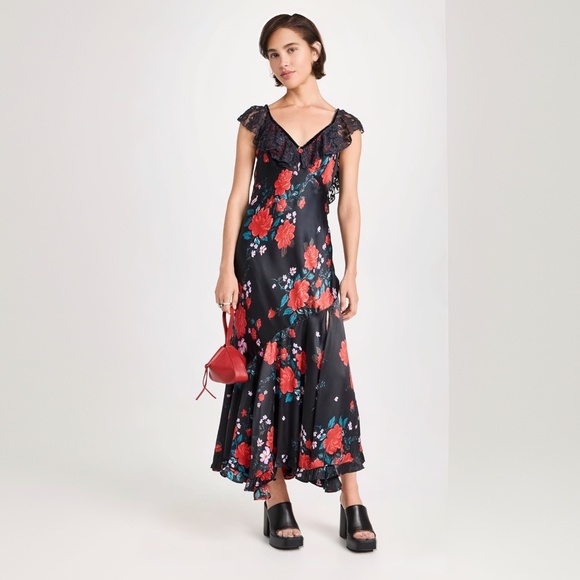 Free People Dresses & Skirts - XS Warm Hearts Midi Dress from Free People, original price $198. Like new!